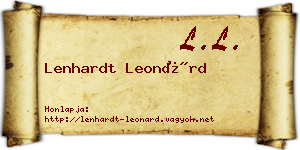 Lenhardt Leonárd névjegykártya